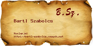 Bartl Szabolcs névjegykártya